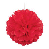 Decorative Tissue Puff Ball/ Pom poms Lunar Red 50cm
