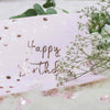 Rose gold spotted Happy Birthday Napkins