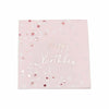 Rose gold spotted Happy Birthday Napkins
