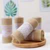 Linen Table Roll with lace